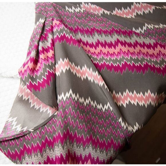 NEW Parker Sweetheart 100% Silk Mini Strapless Dress, Pink print, M - Picture 11 of 14